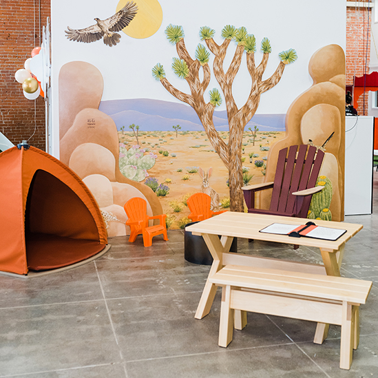 children's camping play area